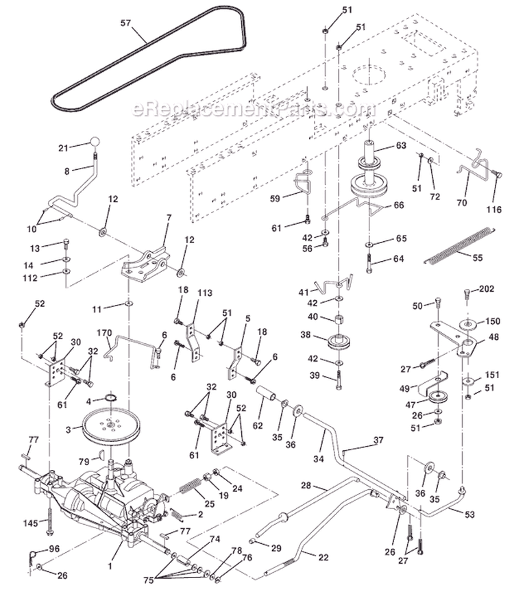 Page C Diagram and Parts List for WE12538H  Weed Eater Lawn Tractor